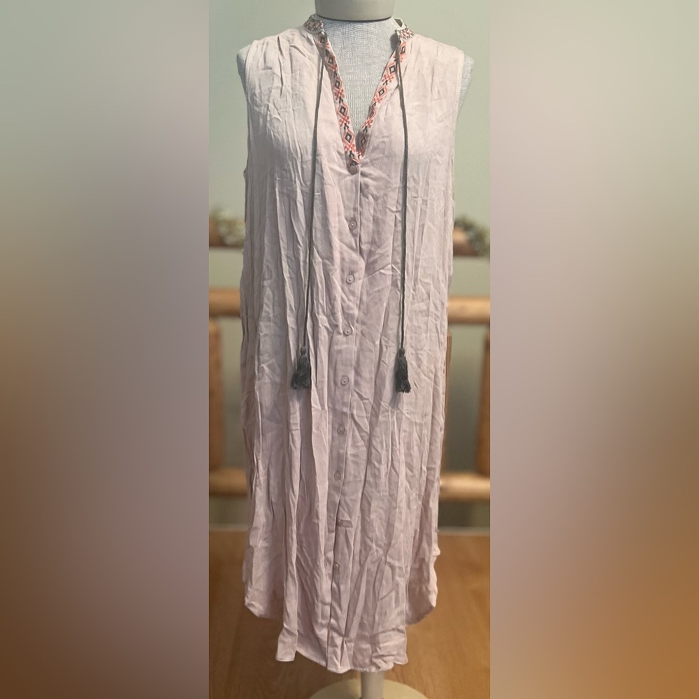 INA Sleeveless Button-Down Tunic Dress – Women’s M